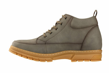K11551 - 2.8 Inches Taller (Grey) - Casual Hiker Men's Boots