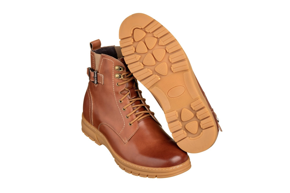 K16205 - 2.8 Inches Taller (Light Brown) - High Top Men's Boots