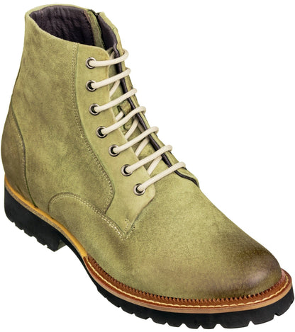 K24402 - 3 Inches Taller (Olive) - Casual Zipper Men's Boots