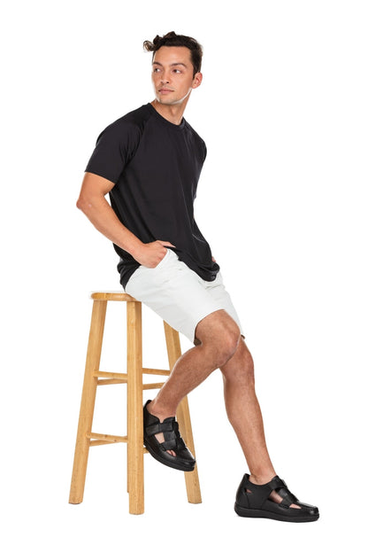 K2661 - 3.2 Inches Taller (Black) - Casual Fisherman Sandals