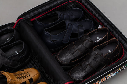 K2661 - 3.2 Inches Taller (Black) - Casual Fisherman Sandals