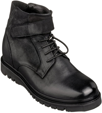 K83114 - 3.2 Inches Taller (Black) - Casual Men's Boots