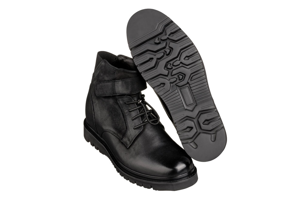 K83114 - 3.2 Inches Taller (Black) - Casual Men's Boots
