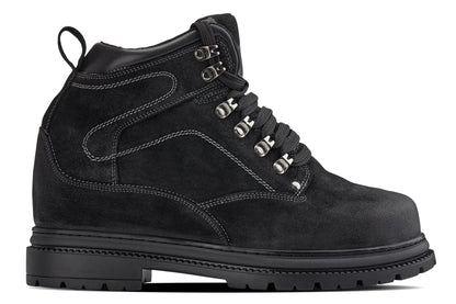 K881802 - 5.2" Taller Black Nubuck Height-Increasing Men's Boots