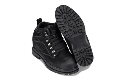 K881802 - 5.2" Taller Black Nubuck Height-Increasing Men's Boots