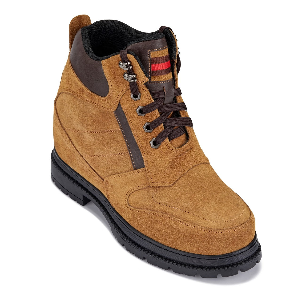 K881803 - 5.2-Inch Taller Brown Nubuck Elevator Men's Boots
