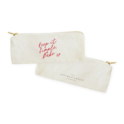 Keep it Simple Babe Canvas Pencil Case and Travel Pouch