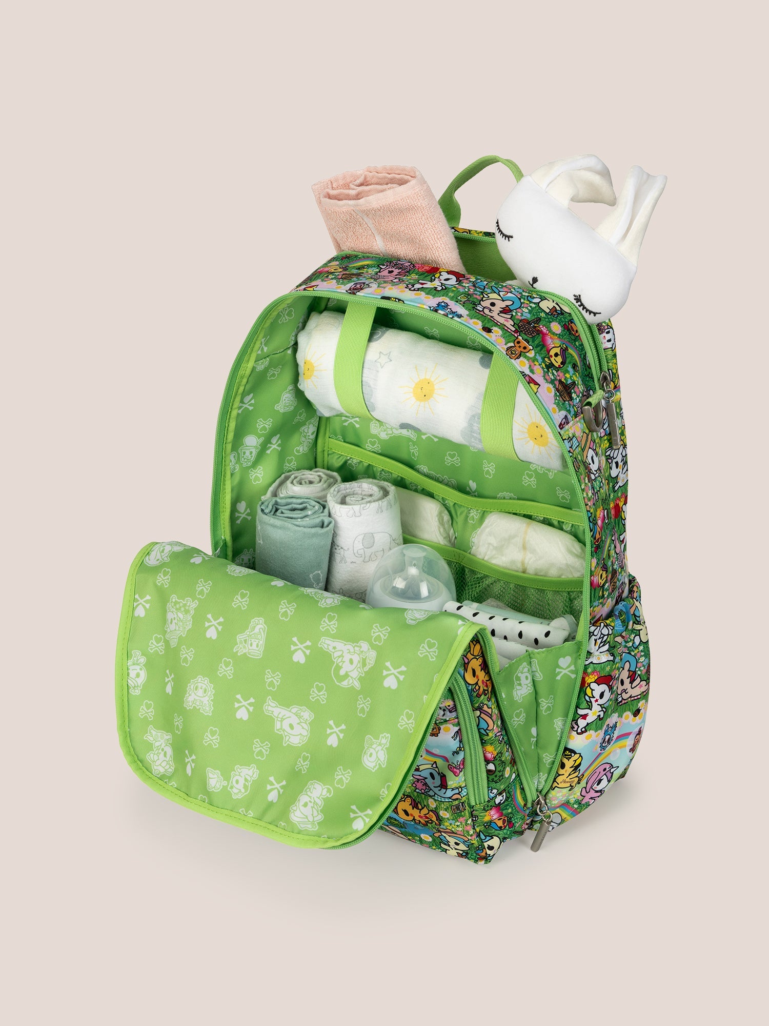 tokidoki Zealous Diaper Bag Backpack - Meadow Blooms