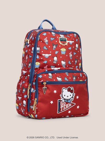 Hello Kitty® × JuJuBe Varsity Zealous Backpack Diaper Bag – Red and Navy