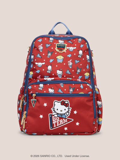 Hello Kitty® × JuJuBe Varsity Zealous Backpack Diaper Bag – Red and Navy