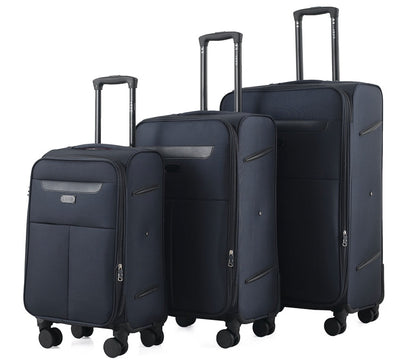 Liam Soft Shell Expandable 3 Piece Spinner Luggage Set with Lock
