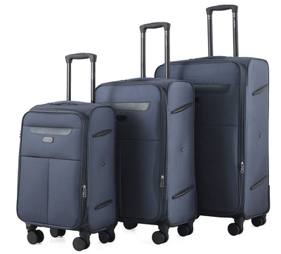 Liam Soft Shell Expandable 3 Piece Spinner Luggage Set with Lock