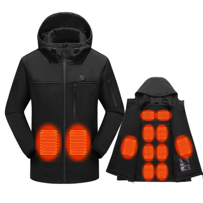 LITEGUEST Softshell 10-Zone Heated Jacket Waterproof for Winter