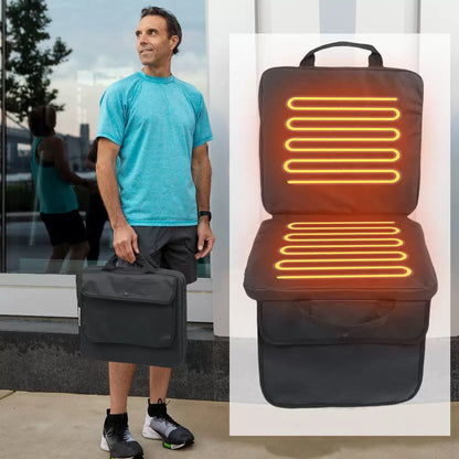 LITEGUEST USB Heated Stadium Seat Cushion with Backrest