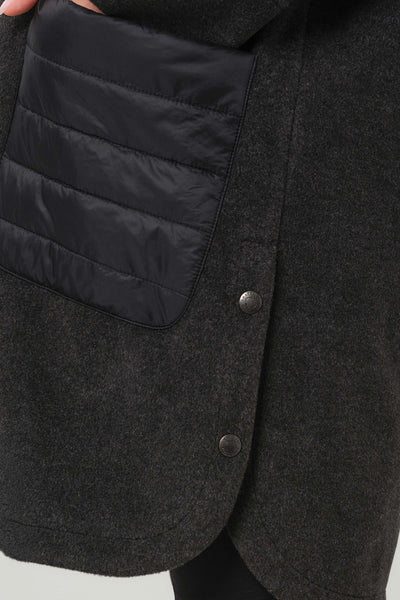 Iki Mixed Media Cocoon Coat