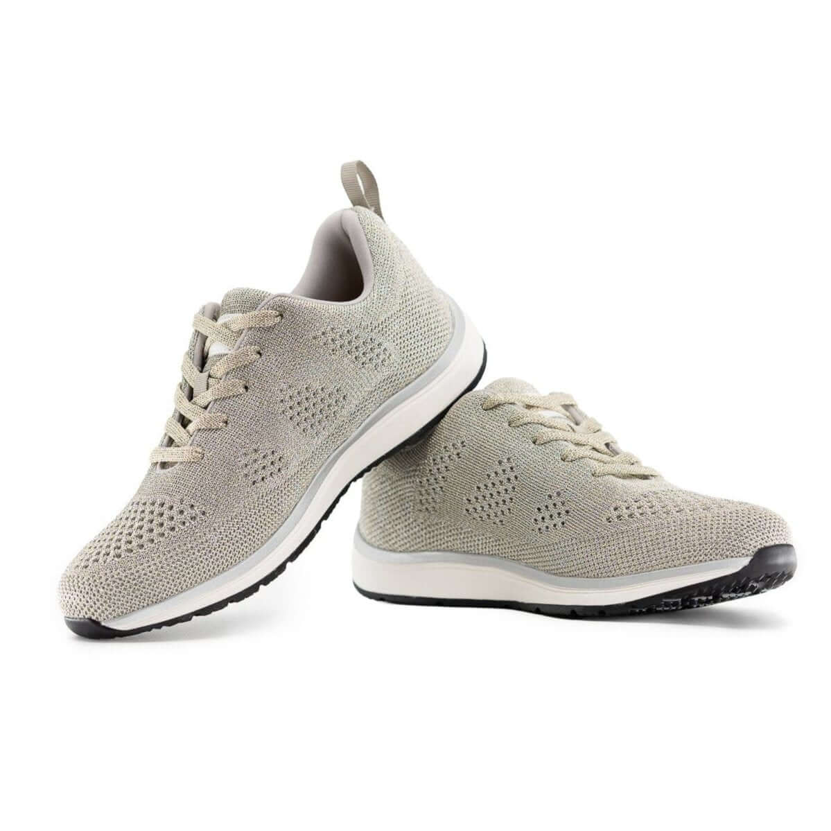 Pamela Lace-Up Grounding Shoes • Platinum Knit