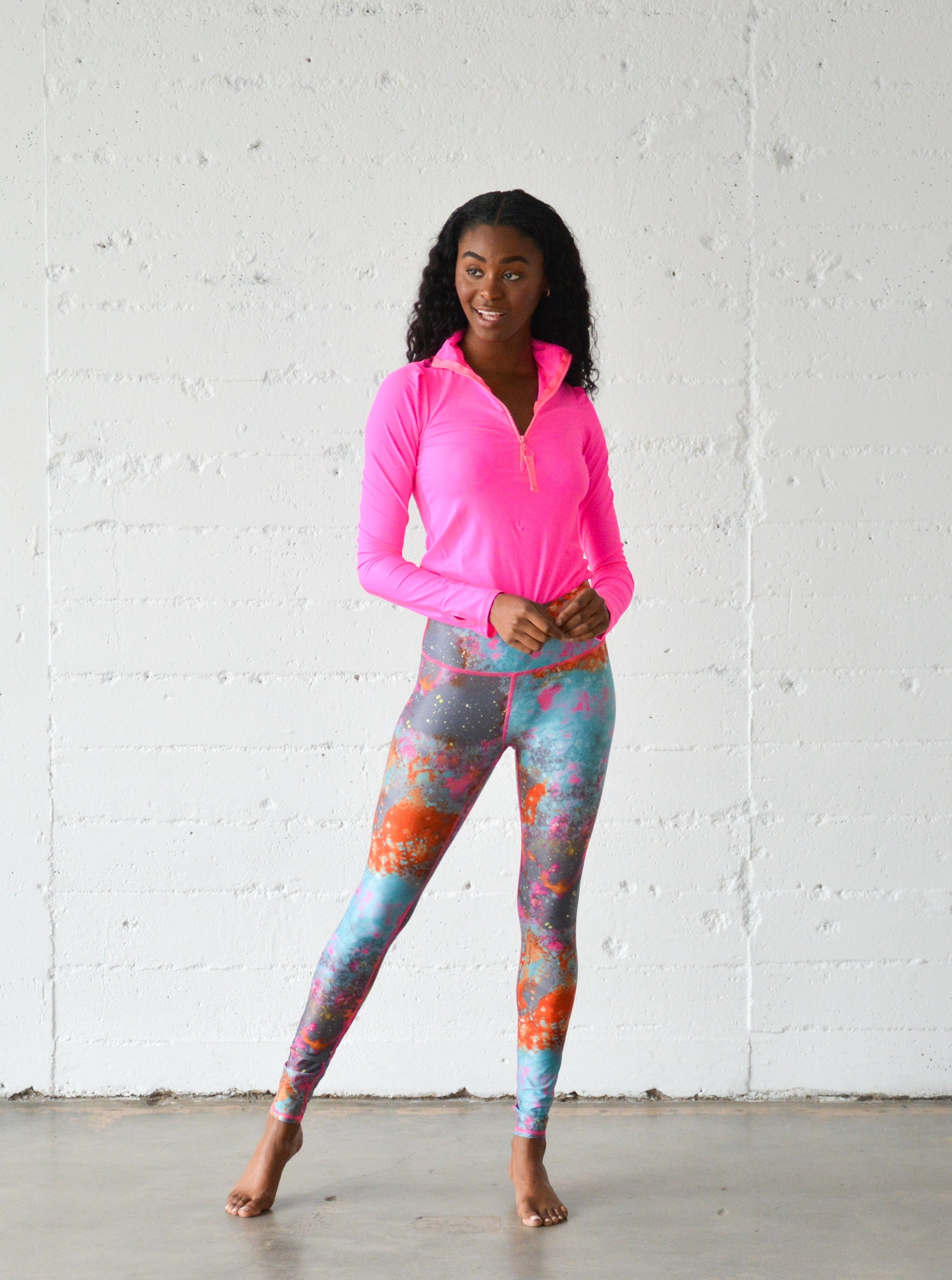 Women's Swim Leggings  - Koi Pond
