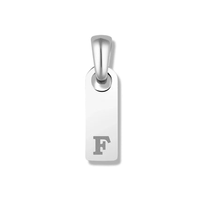 Initial Tag Pendant - Silver