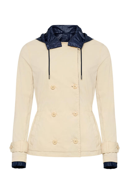 Lexie Performance Cotton & Nylon Reversible Trench Jacket