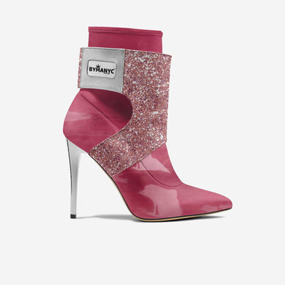 Limited Edition Vegan Stiletto Boots BYMANYC ® New York Futurista Black