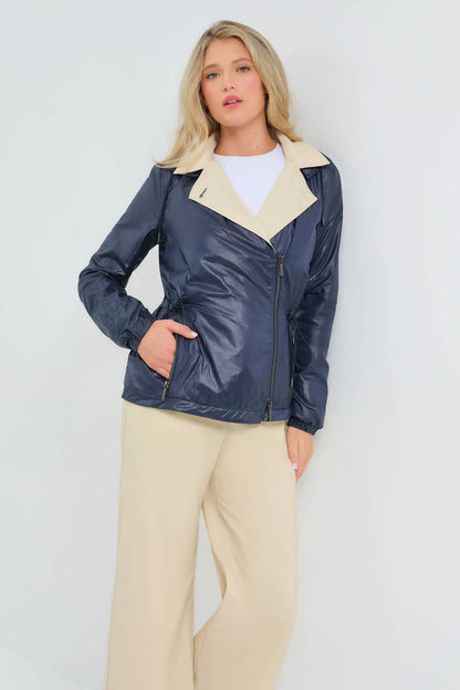 Lexie Performance Cotton & Nylon Reversible Trench Jacket