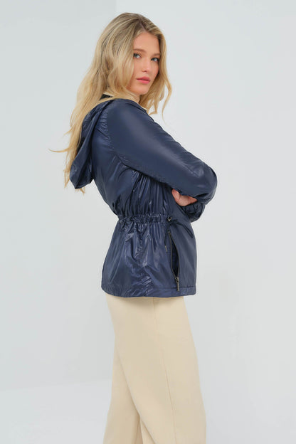 Lexie Performance Cotton & Nylon Reversible Trench Jacket