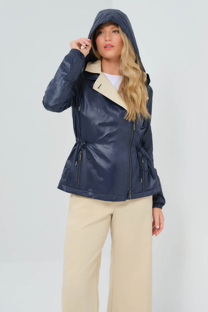 Lexie Performance Cotton & Nylon Reversible Trench Jacket