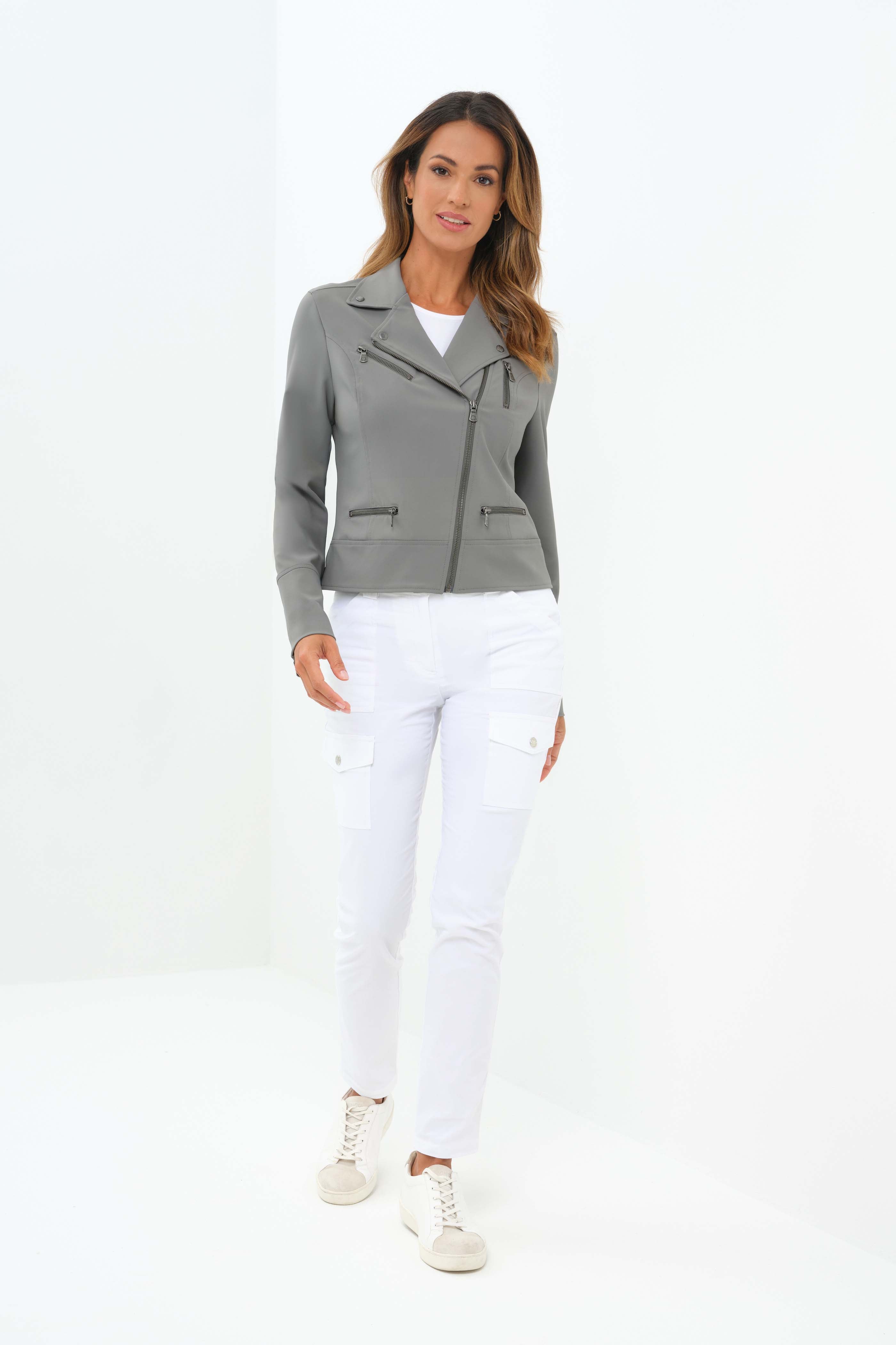 Marina Performance Twill Biker Jacket