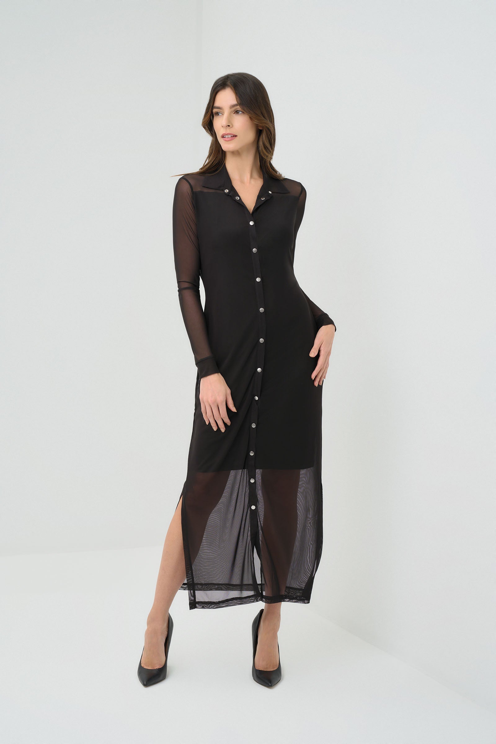 Colette Mesh Overlay Dress