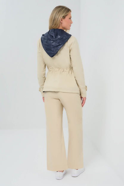 Lexie Performance Cotton & Nylon Reversible Trench Jacket