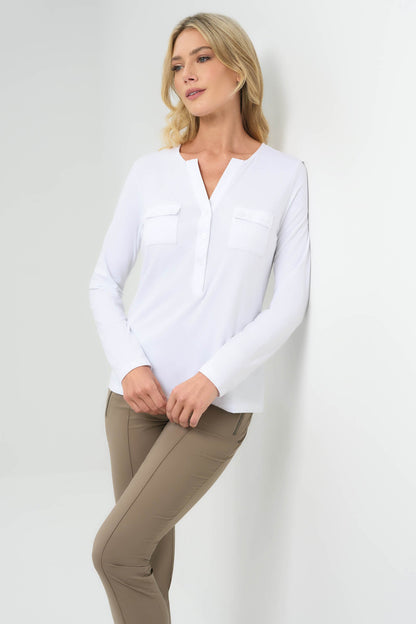 Calista Roll up Henley Top