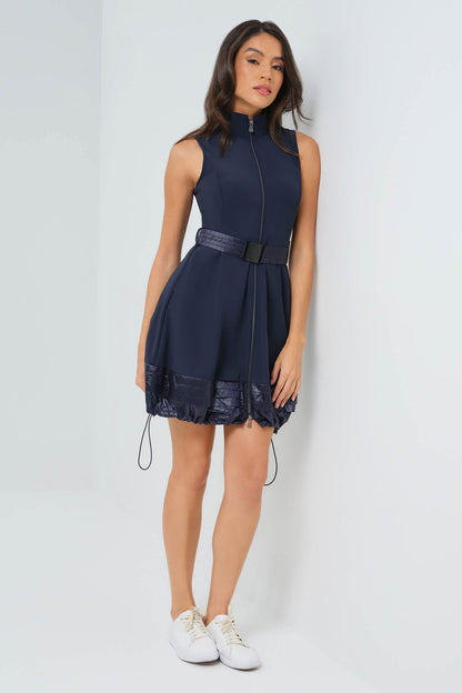 Katana Performance Belted Sleeveless Dress