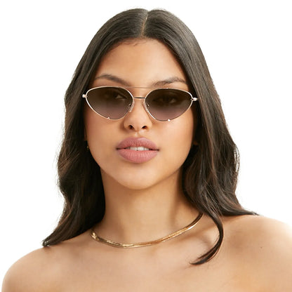 Lucky Star Sunglasses - Faded Brown & Gold