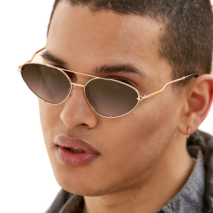 Lucky Star Sunglasses - Faded Brown & Gold