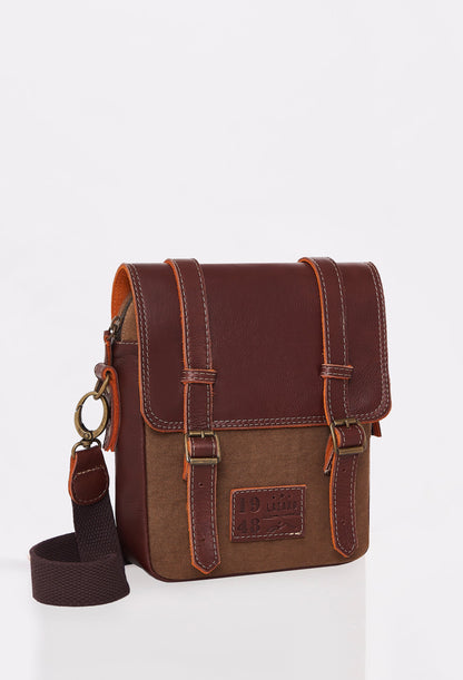 Coffee Canvas Crossbody Bag “Otto”