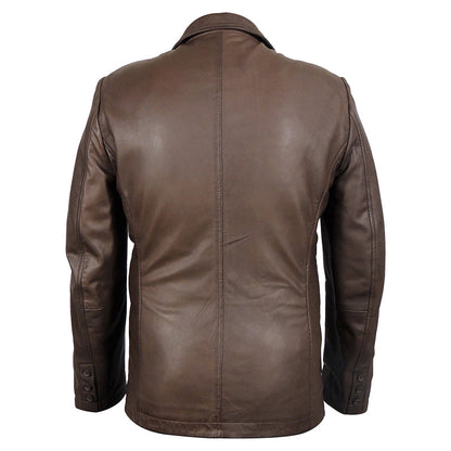 Macron Mens New Zealand Leather Blazer