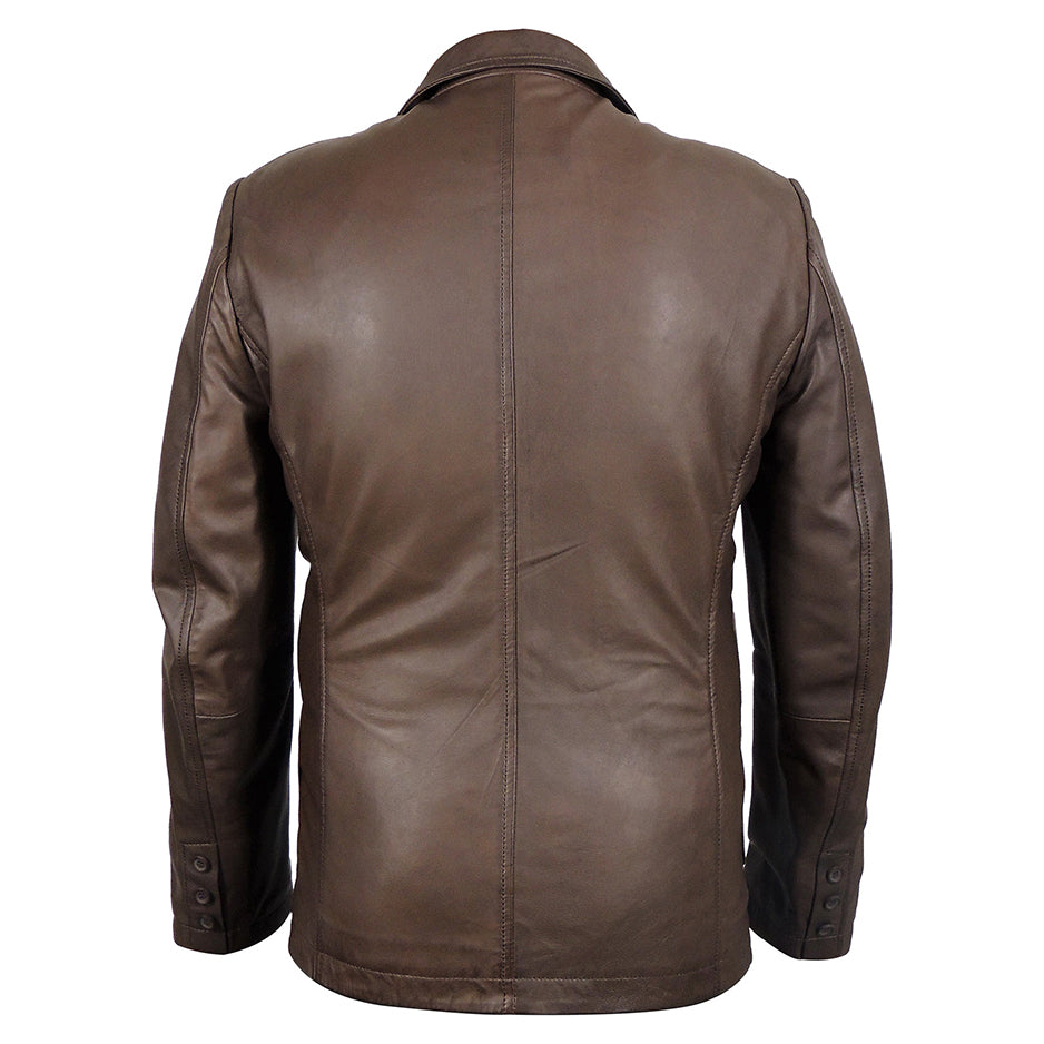 Macron Mens New Zealand Leather Blazer