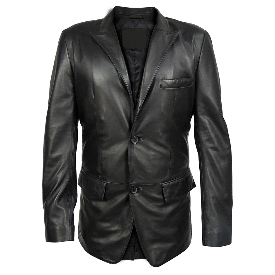 Macron Mens New Zealand Leather Blazer