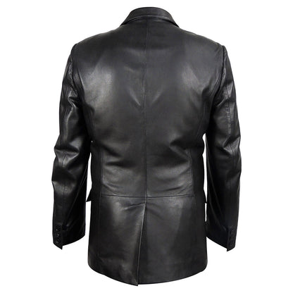 Macron Mens New Zealand Leather Blazer