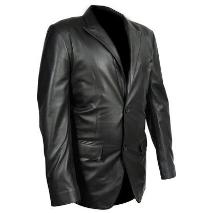 Macron Mens New Zealand Leather Blazer