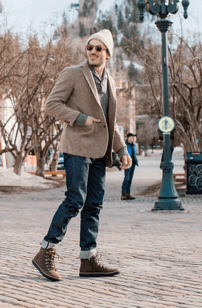 Charlie High-Top Grounding Shoes • Brown Leather