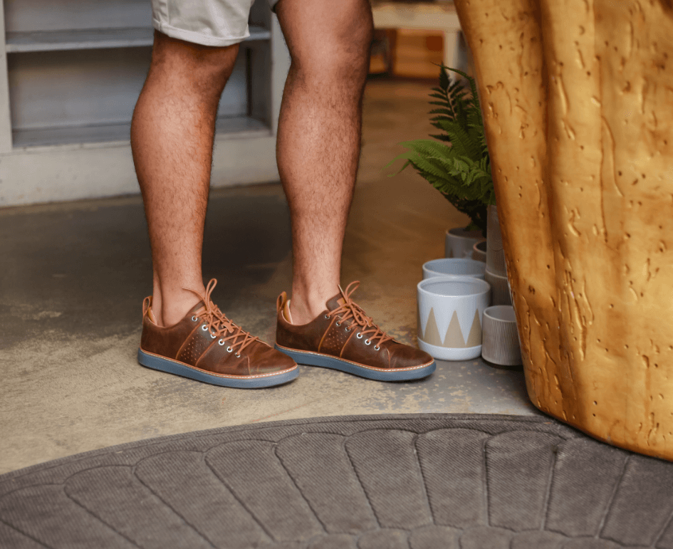 Classic Walker Grounding Shoes • Brown and Grey Leather