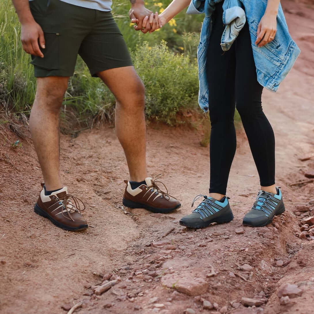 Trail Grounding Shoes • Taylor Grey Nubuck & Blue Mesh