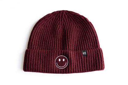 Cozy Smiley Face Knit Beanie