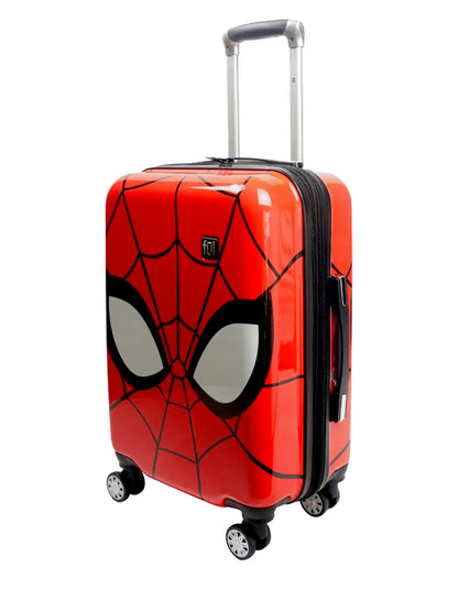 Marvel Spiderman Mask FŪL 21" Hard Rolling Luggage, Red