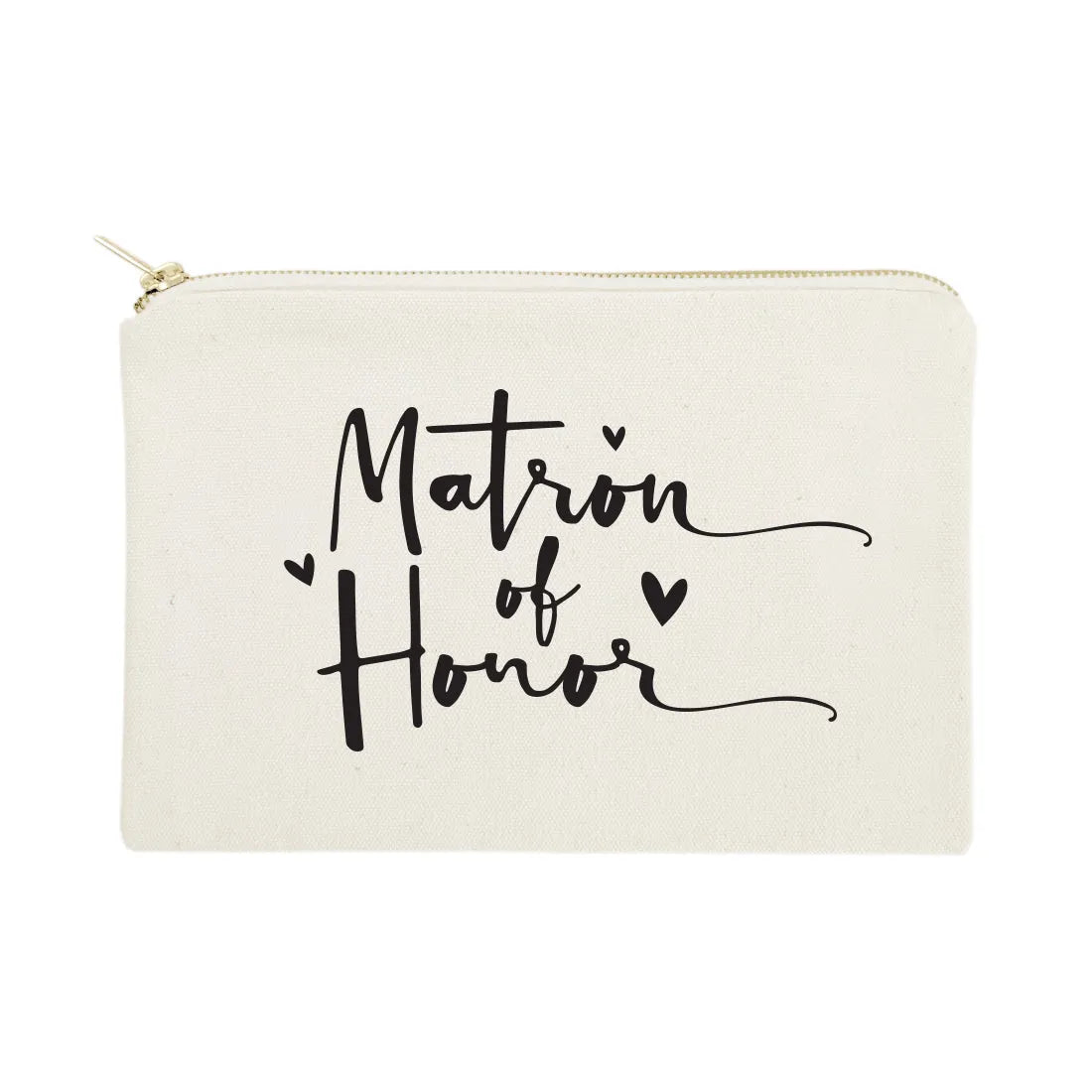 Matron of Honor Cotton Canvas Cosmetic Bag