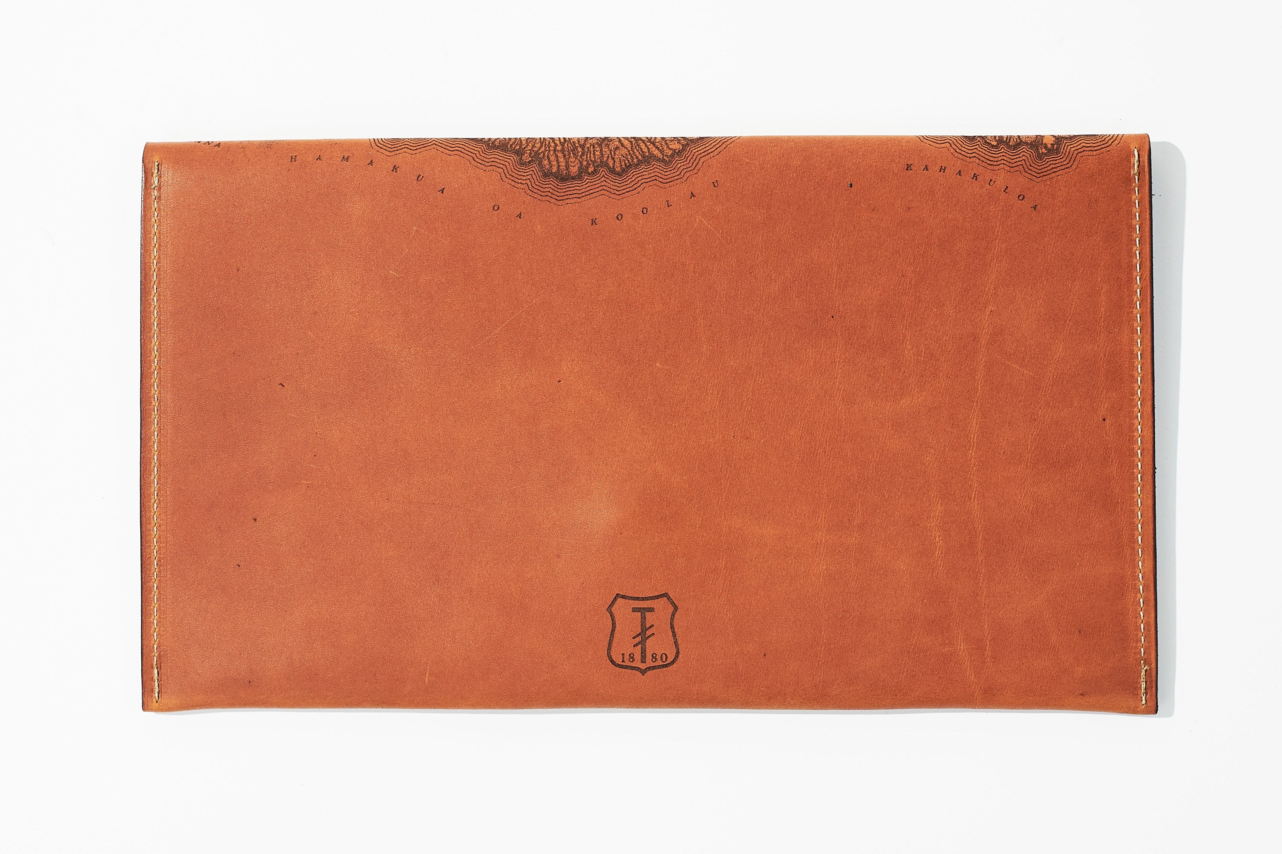 Maui Map Clutch | Vintage Leather Accessory