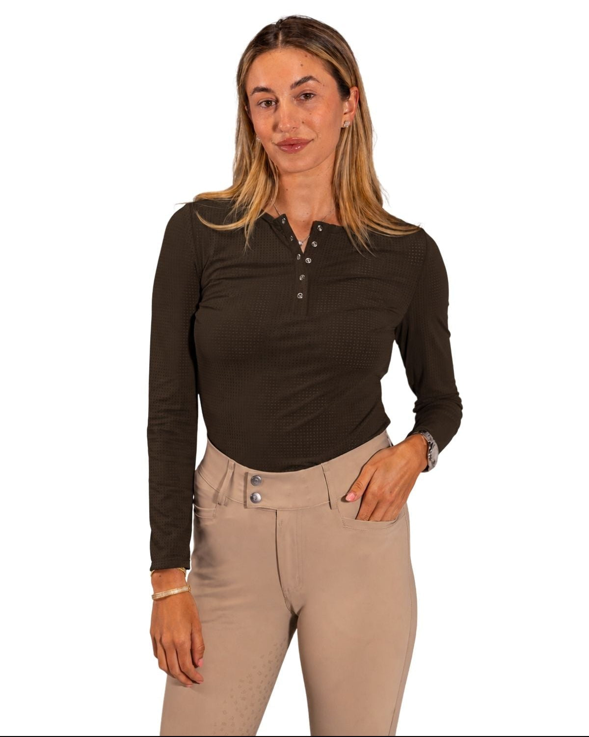 Maxine Comfort Casual Mock Neck Top
