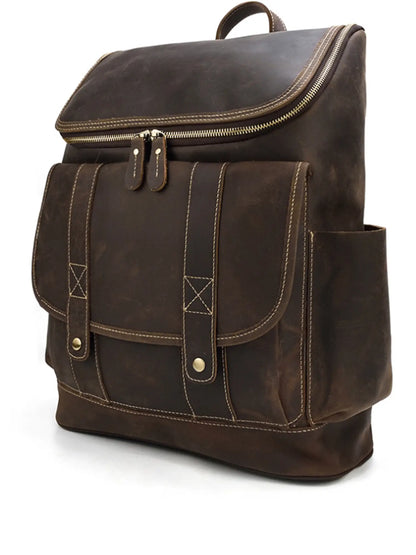 Men's Crazy Horse Leather Backpack