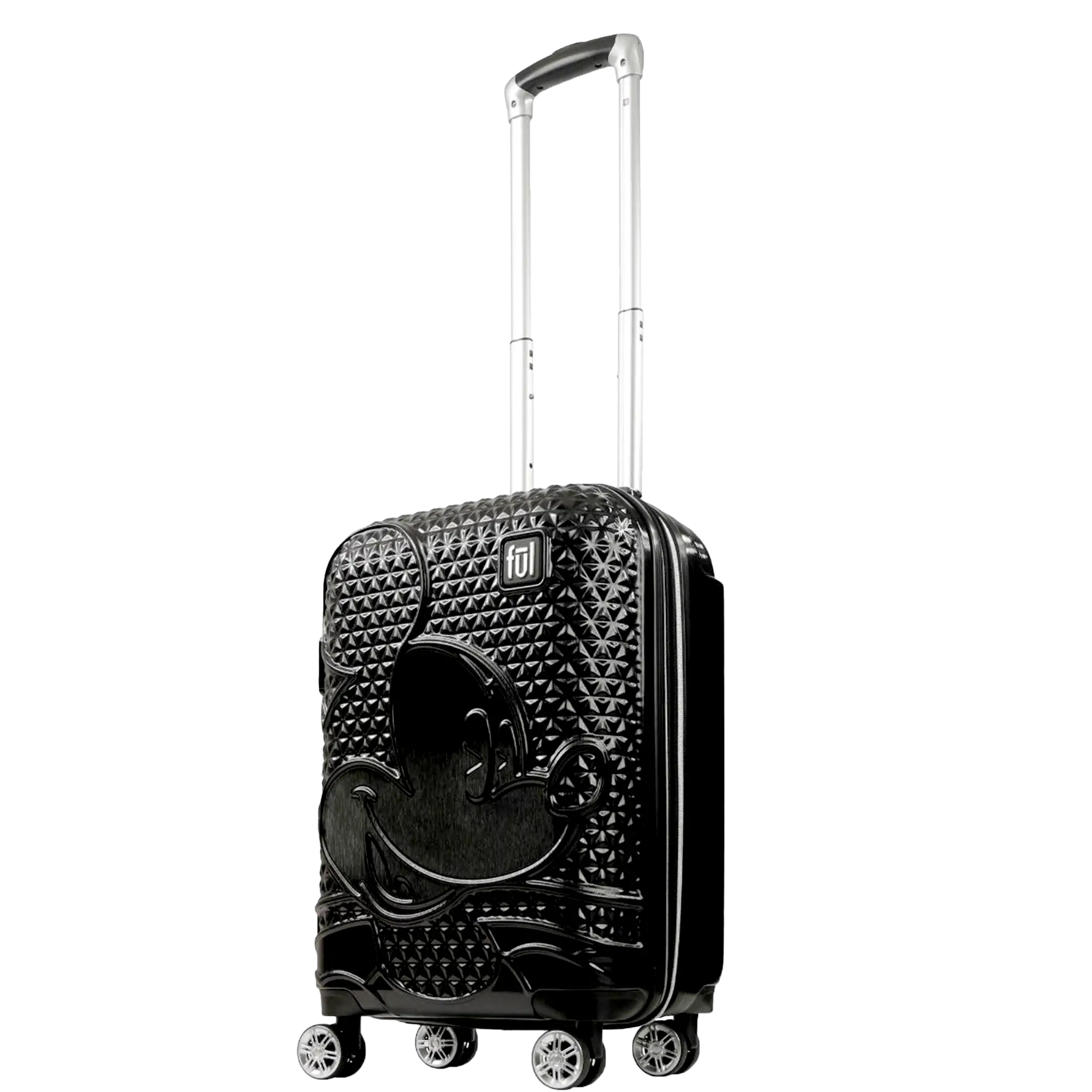 Mickey Mouse Rolling Luggage FŪL Disney Luggage 22.5" Black